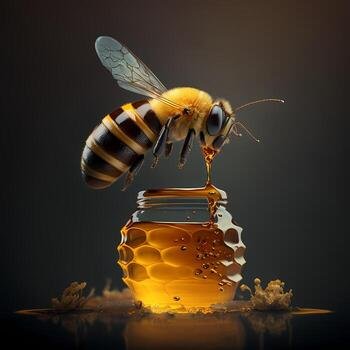 honey-bee-illustration-ai-generated-free-photo